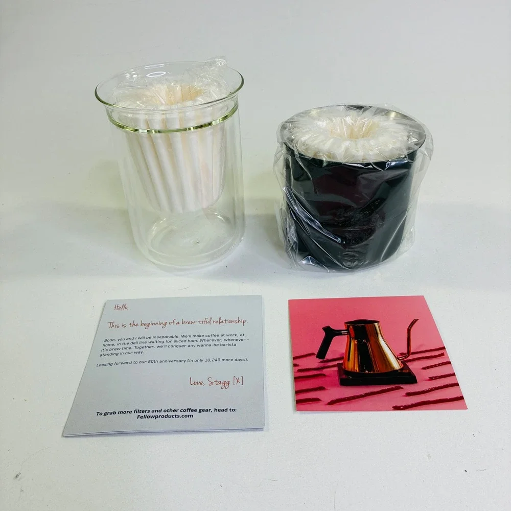 Fellow Stagg [X] Pour-Over Coffee Set Dripper + Tasting Glass + Filters
